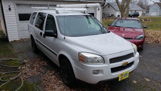 2008 chevy uplander cargo van review [upl. by Dalli]