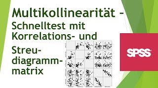 Korrelationsmatrix und Streudiagrammmatrix als Schnelltest für Multikollinearität in SPSS [upl. by Anny]