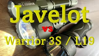 スポットライト対決 Olight Javelot vs Olight Warrior3s vs Acebeam L19 [upl. by Jac]