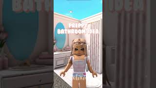 bloxburg blush preppy bathroom idea shorts bloxburg bloxburgbuild roblox bloxburghouse [upl. by Armat]