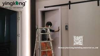 how to install hot selling Israel wpc door polymer door and painting door assembly [upl. by Mali]