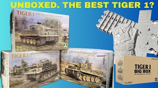 Takom TIGER 1 BIG BOX WHAT’S INSIDE 135 German Panzer Tank WW2 SdKfz181 Otto Carius figure 116 [upl. by Ennaxxor335]