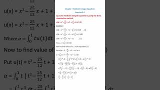 Solve Fredholm integral equation by using direct computation method math classintegralderivative [upl. by Enelyak736]