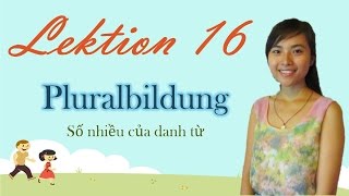 Lektion 16  Pluralbildung Thành lập dạng số nhiều cho danh từ [upl. by Auqinom]