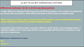 46 32bit vs 64bit operating systems [upl. by Corwun871]