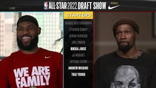 LeBron James amp Kevin Durant Draft Starters for 2022 NBA AllStar Draft Show 💎 [upl. by Clementine750]