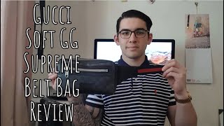 Gucci Soft GG Supreme Belt Bag Review  What Fits Inside [upl. by Seta]