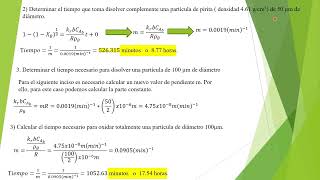 Cinética en metalurgia extractiva Ejemplo 3 [upl. by Eahsed]
