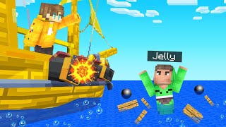 SHIP WARS Battle Vs My Friends Minecraft [upl. by Trilbee]