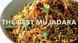 The best Mujadara middle eastern Rice amp Lentils مجدرة [upl. by Assenej]