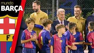 FC BARCELONA  La Masia se reune para la fotografía oficial de 202425 con el presidente Laporta [upl. by Alra]