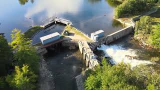 Sebago Lake Outlet Dam and Eel Weir Hydro Project 1080p September 17 2023 Standish Maine [upl. by Fairleigh]