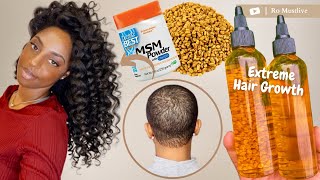 3 WAYS TO USE FENUGREEK amp MSM POWDER FOR FASTER amp THICKER HAIR GROWTH  HAIR OIL RINSE amp MASK [upl. by Inava]