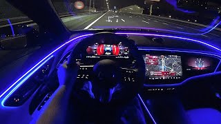 The New Mercedes E Class 2024 Test Drive at NIGHT [upl. by Nesaj]