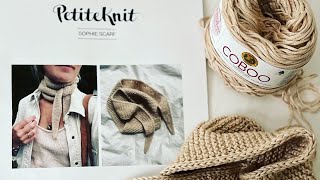 Sophie Scarf by Petite Knit icord edging Starting [upl. by Wie]