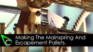 Clockmaking  How To Make A Clock  Part 21  The Mainspring And Escapement Pallets [upl. by Sitnerp]