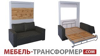 ШкафКровать Трансформер с Диваном  КРАТКИЙ ОБЗОР [upl. by Amelina]