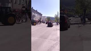 Tractor parade in Steinkjer Norway 17th of May national day [upl. by Lienhard]