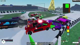 In car With 501 Ray Heat 1 Christmas Crash meeting  Warton Raceway Roblox [upl. by Hyams]