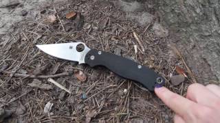 Spyderco Paramilitary 2 Knife C81GP2  video demo [upl. by Vashti]