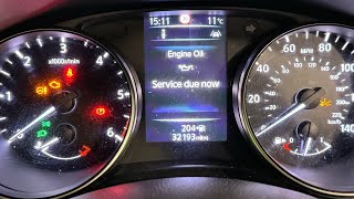 Nissan Qashqai Service Light Reset how to reset the engine oil service due now message ￼ [upl. by Townie132]