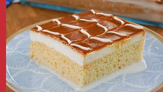 EASY TRES LECHES CAKE RECIPE  How to Make Three Milk Cake 💯 [upl. by Ttegirb200]