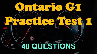 Ontario G1 Practice Test 1 40 QA [upl. by Eymaj]