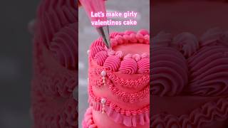 Valentines cake piping tips 6B 23 125k 32 valentinescake cake cakemaking cakedecorating [upl. by Cunningham]