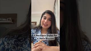 5 Necklace Styles For V Neck Blouses vneck jewellery latestdesign vneckdress necklace style [upl. by Noonan]