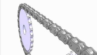 CATIA CAD Kette Kettenantriebwmv [upl. by Ebeohp]