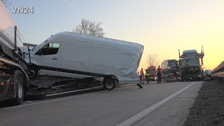 21032019  VN24  Sprinter würfeln auf A44 bei Soest  schwerer Unfall am Stauende [upl. by Accalia]