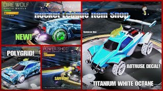 Rocket League Item Shop 🚀TITANIUM WHITE OCTANE ABTRUSERyufalcon Blue [upl. by Yenrab]