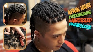 Straight hair dreadlocks extensions Dreads extension tutorial how to install dreads [upl. by Refannej436]