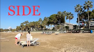 SIDE Turkey currently 🇹🇷 Promenade beach amp shopping  Winter walking [upl. by Rehteh]