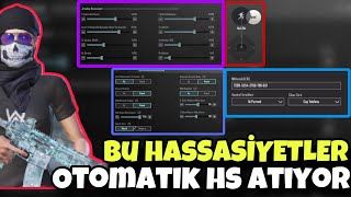 TÃœM CÄ°HAZLARA UYGUN HASSASÄ°YET AYARLARIM OTOMATÄ°K HS ATIYOğŸ˜±  PUBG MOBÄ°LE [upl. by Otrevogir]