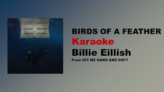 BIRDS OF A FEATHER  Karaoke  Lyrics Billie Eillish [upl. by Adnamar625]