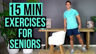 Simple Daily Exercises for Seniors with Physiotherapist at Home  15 Minute Workout at Home [upl. by Brooks]