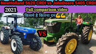 NewHolland 5620 CRDI vs JohnDeere 5405 CRDI Full comparison who is best price loan finance insurance [upl. by Aihsemot]