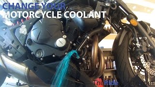 How To Flush Your Motorcycle Coolant  Change Motorcycle Radiator Coolant [upl. by Isayg]