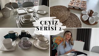 ÇEYİZ SERİSİ 2 🛍I 12 KİŞİLİK YEMEK TAKIMIM amp KAHVALTI TAKIMIM🍽I KütahyaKaracaEnglish Home [upl. by Aamsa583]