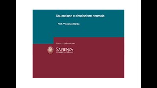 Lezioni di diritto privato D 02 Circolazione dei diritti e possesso [upl. by Venetia]