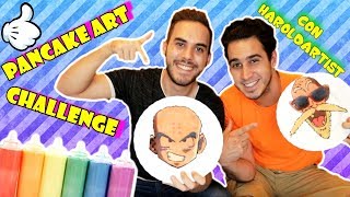 PANCAKE ART CHALLENGE  DIBUJANDO CON COMIDA  Con HaroldArtist  ArteMaster [upl. by Gyatt537]