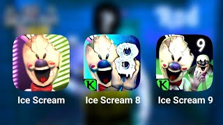 Ice Scream Vs Ice Scream 8 Vs Ice Scream 9 Full Gameplay [upl. by Longwood995]