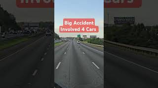 Freeway Accident Shocking Crash 4 CARS [upl. by Annat497]