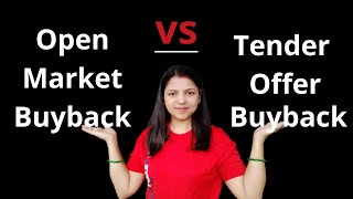 What is Open Market Buyback  Open Market Buyback vs Tender offer Buyback [upl. by Oilut958]