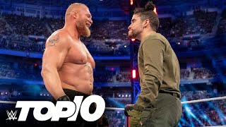 Brock Lesnar attacks new Universal Champion Goldberg Raw March 6 2017 [upl. by Kajdan]