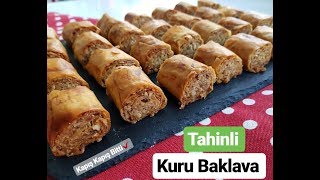 Hazır yufkadan haftalarca BAYATLAMAYAN TAHINLI KURU BAKLAVA✔Tadanlar hazır zannetti😍 [upl. by Dall]