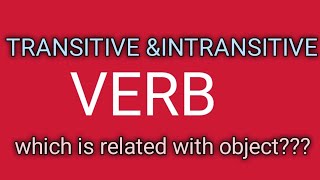 Transitive and Intransitive verb fundamental idea can be gained [upl. by Ayahc]