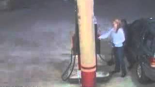 Gas Station Static Electricity Fire [upl. by Anialram107]