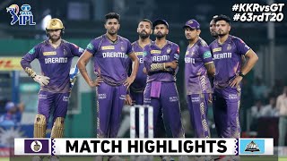 KKR vs GT 63rd Match IPL 2024 Highlights  IPL Highlights 2024  GT vs KKR highlights today [upl. by Aynav]